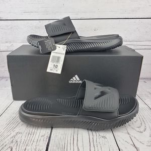 New Adidas Mens Black Alphabounce Slides